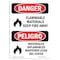 Signmission Safety Sign, OSHA, 24" Height, Aluminum, Flammable Material Keep Fire Away, Spanish OS-DS-A-1824-VS-2013 - alternate 1